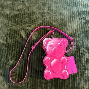 betsey johnson pink bear crossbody
